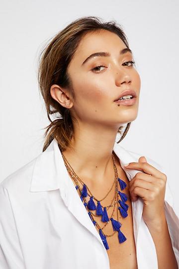 Sunrise Tassel Necklace By Serefina At Free People